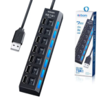 HUB 7 PORTAS USB 2.0 COM SWITCH E LED INDICADOR